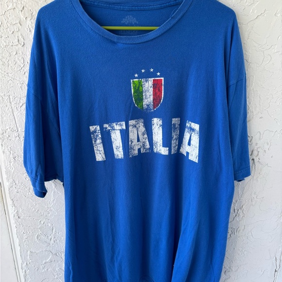 Italia Graphic Blue T-Shirt - Picture 1 of 3